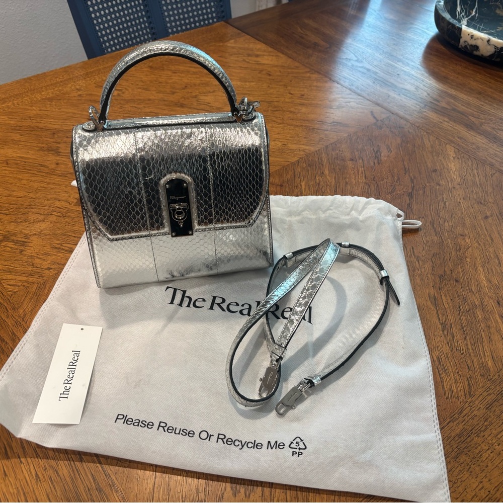 Salvatore Ferragamo Silver Purse